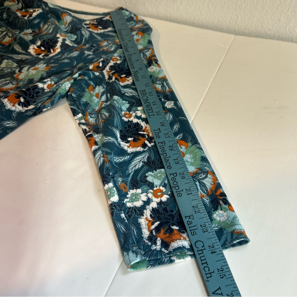 Laura Scott 3/4 Sleeve Floral Print Top Size 2X - Picture 5 of 7